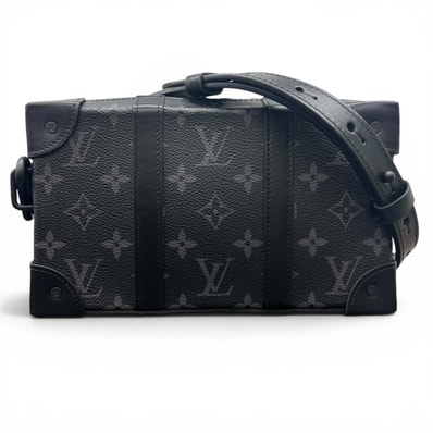 LOUIS VUITTON 美品 ルイヴィトン ソフトトランクウォレット モノグラムエクリプス M69838 ショルダーバッグ TA0250 RFID確認済 PVC レザー LV ヴィトン Aランク 中古 鑑定済