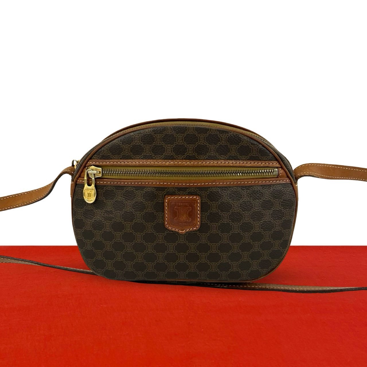 B (目立った傷や汚れなし)】CELINE セリーヌ マカダム ブラゾン