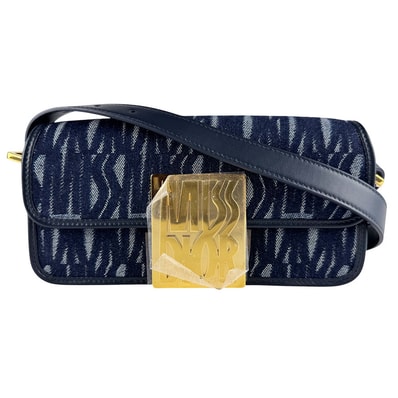 クリスチャンディオール Christian Dior ショルダーバッグ Miss Dior デニム フラップ バッグ デニム ネイビー レディース【中古】 z10335