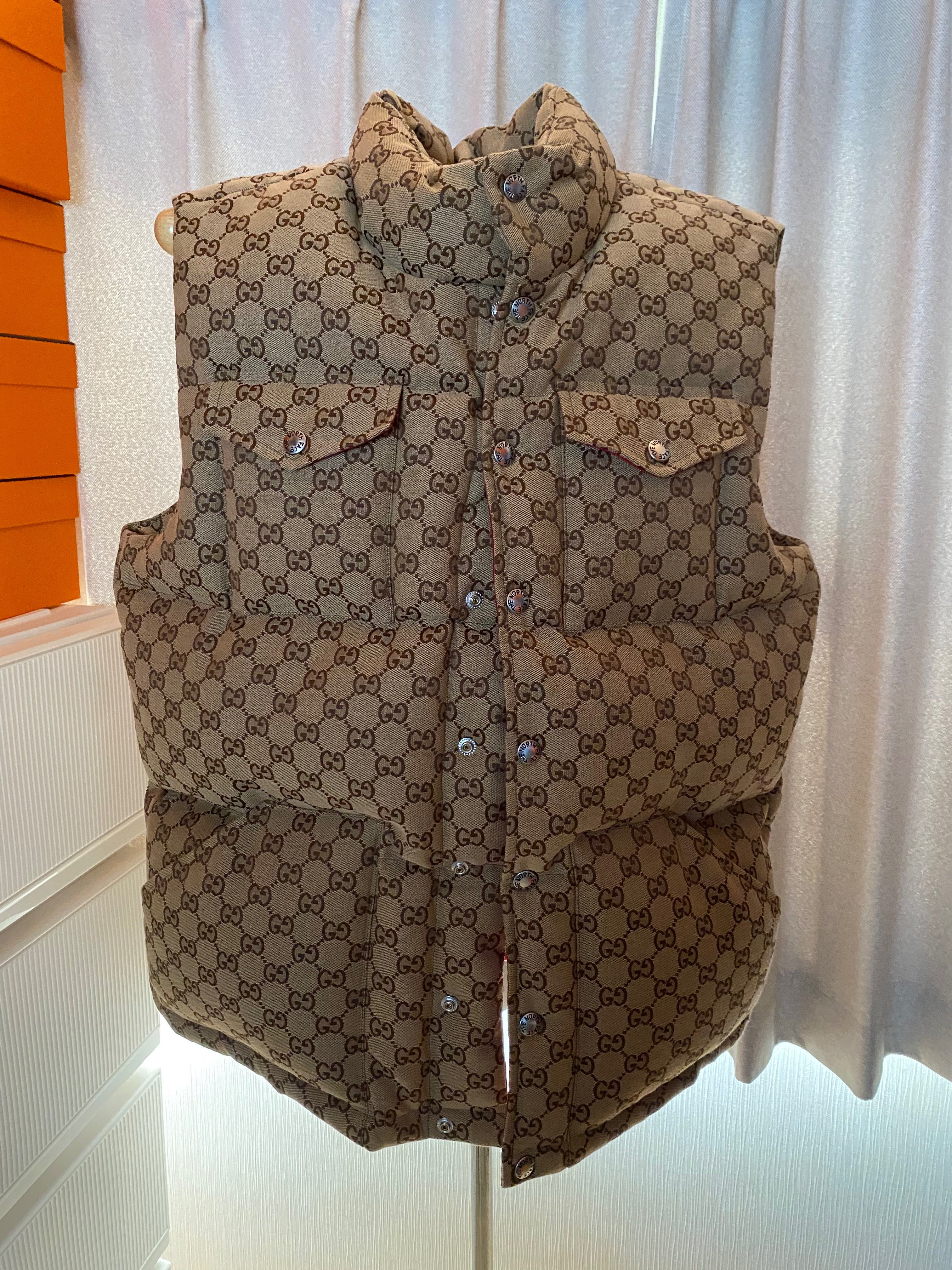 GUCCI × The North Face Down Vest "Beige Ebony"