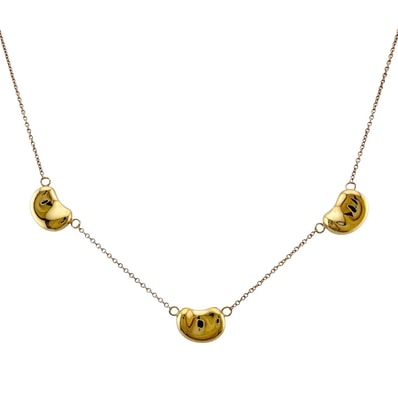 ティファニー ビーン ネックレス 18金 K18イエローゴールド レディース TIFFANY&Co. 中古