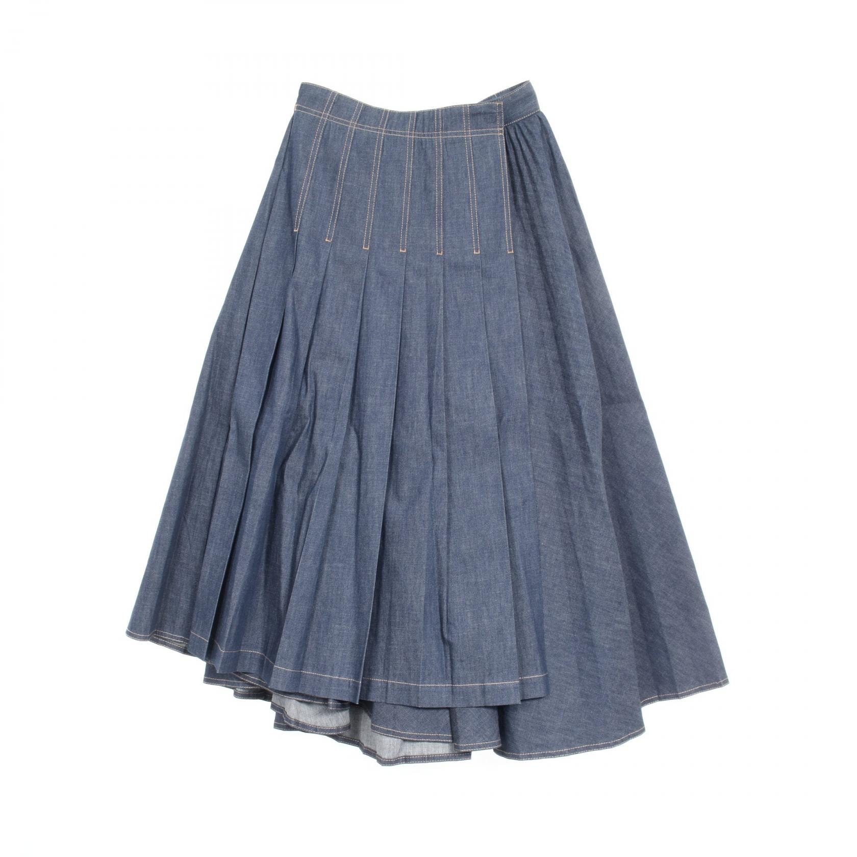 ディオール Dior スカート 衣料品 ボトムス コットン レディース ネイビー系 【中古】
