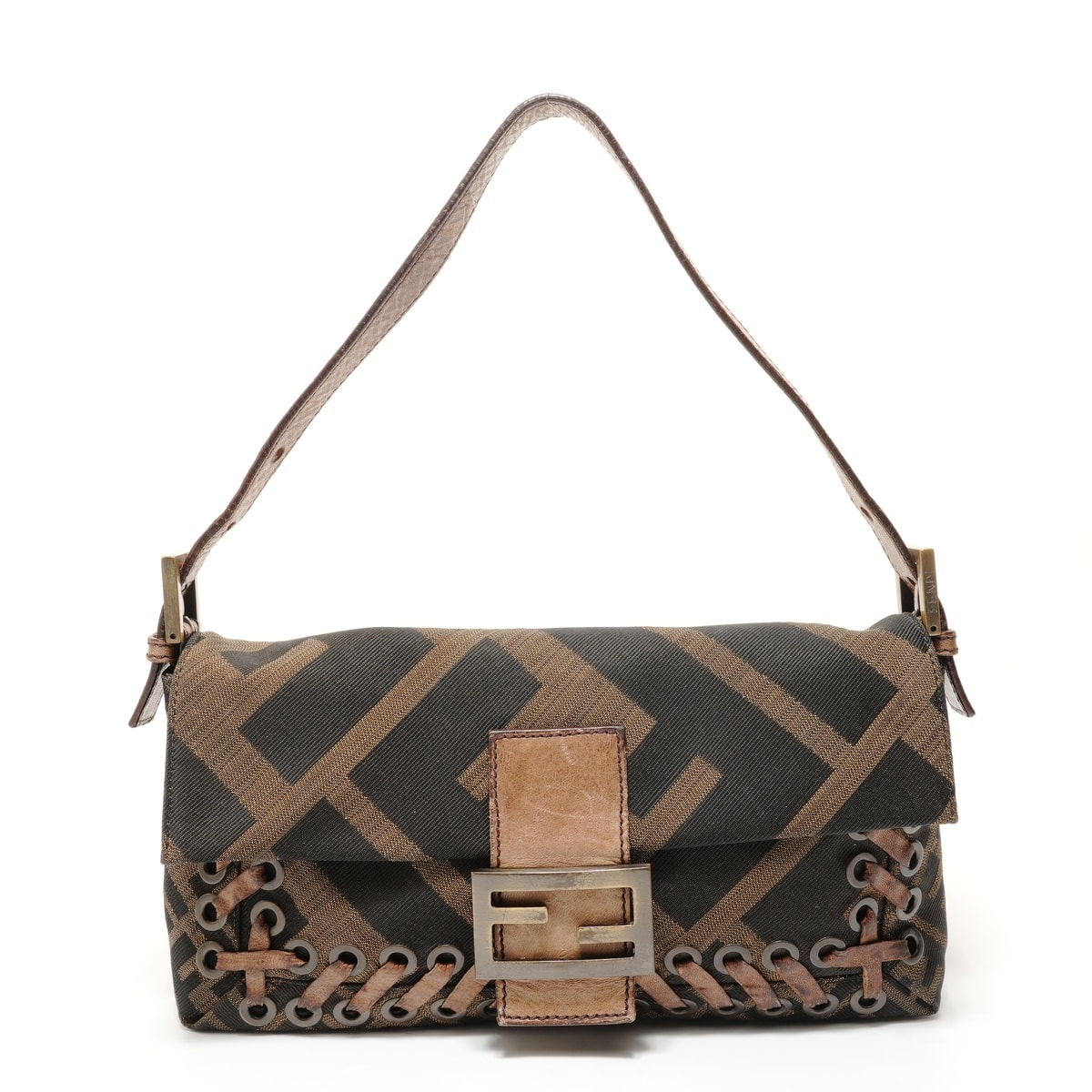 フェンディ FENDI マンマバケット ワンショルダー ズッカ ショルダーバッグ【中古】
