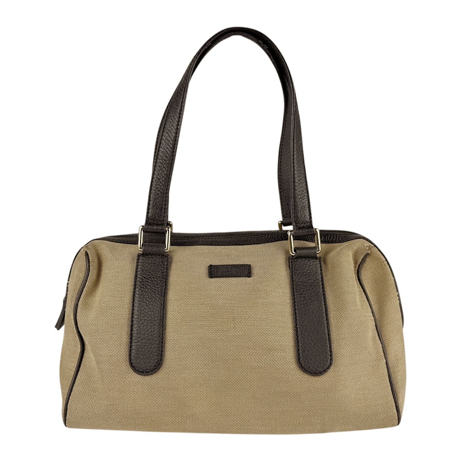 グッチ GUCCI ハンドバッグ キャンバス/レザー ブラウン レディース 257289【中古】 z6868