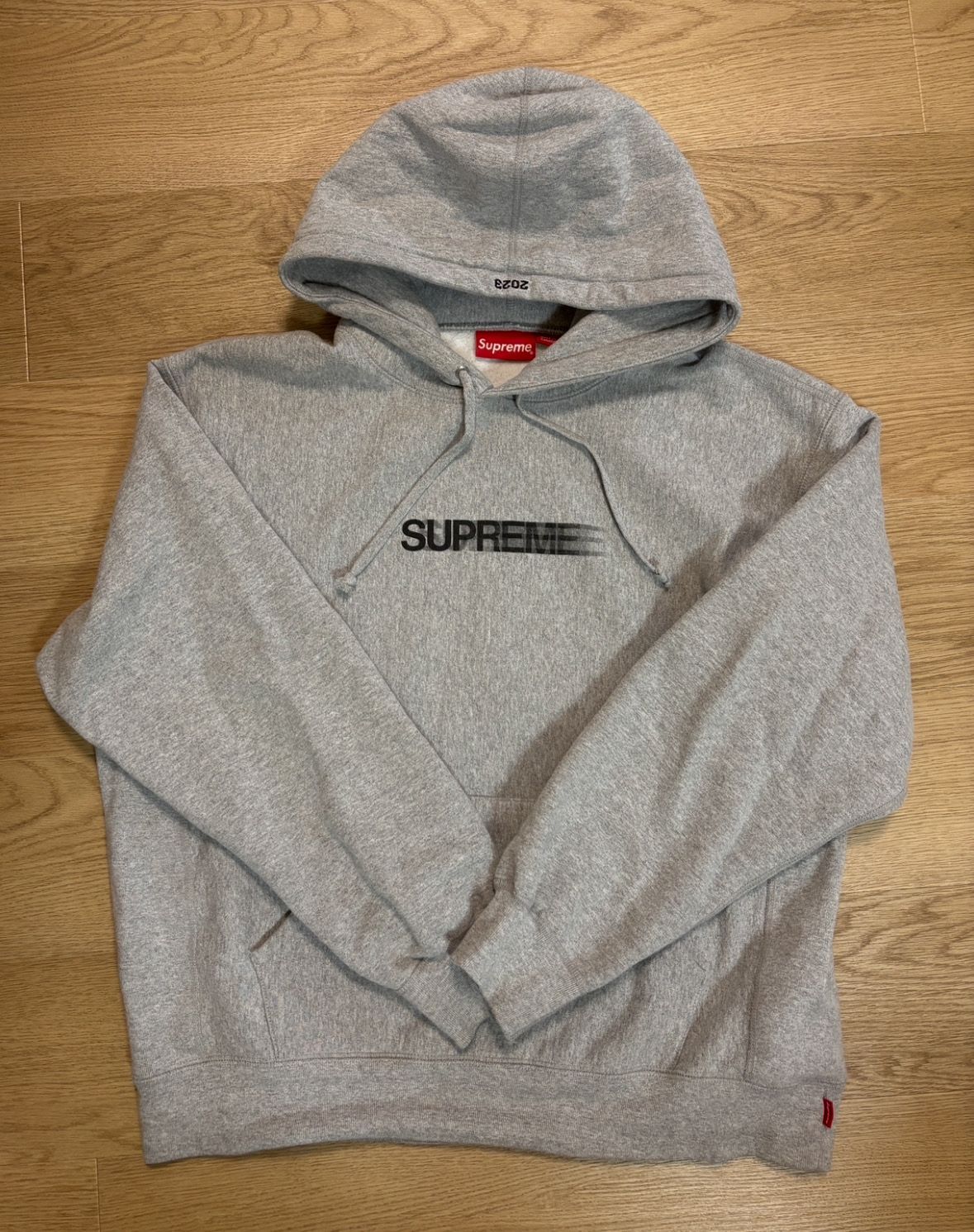 Supreme Motion Logo Hooded Sweatshirt "Heather Grey" (23SS)