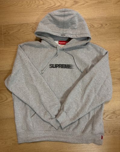 Supreme Motion Logo Hooded Sweatshirt "Heather Grey" (23SS)