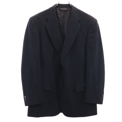 Brooks Brothers ブルックスブラザーズ ウール ストライプ柄 テーラードジャケット グレー系