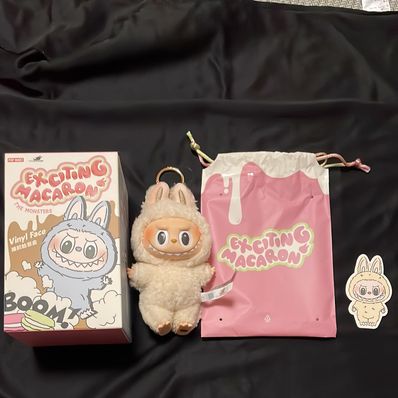 POP MART THE MONSTERS (LABUBU) Exciting Macaron Plush Series SOYMILK