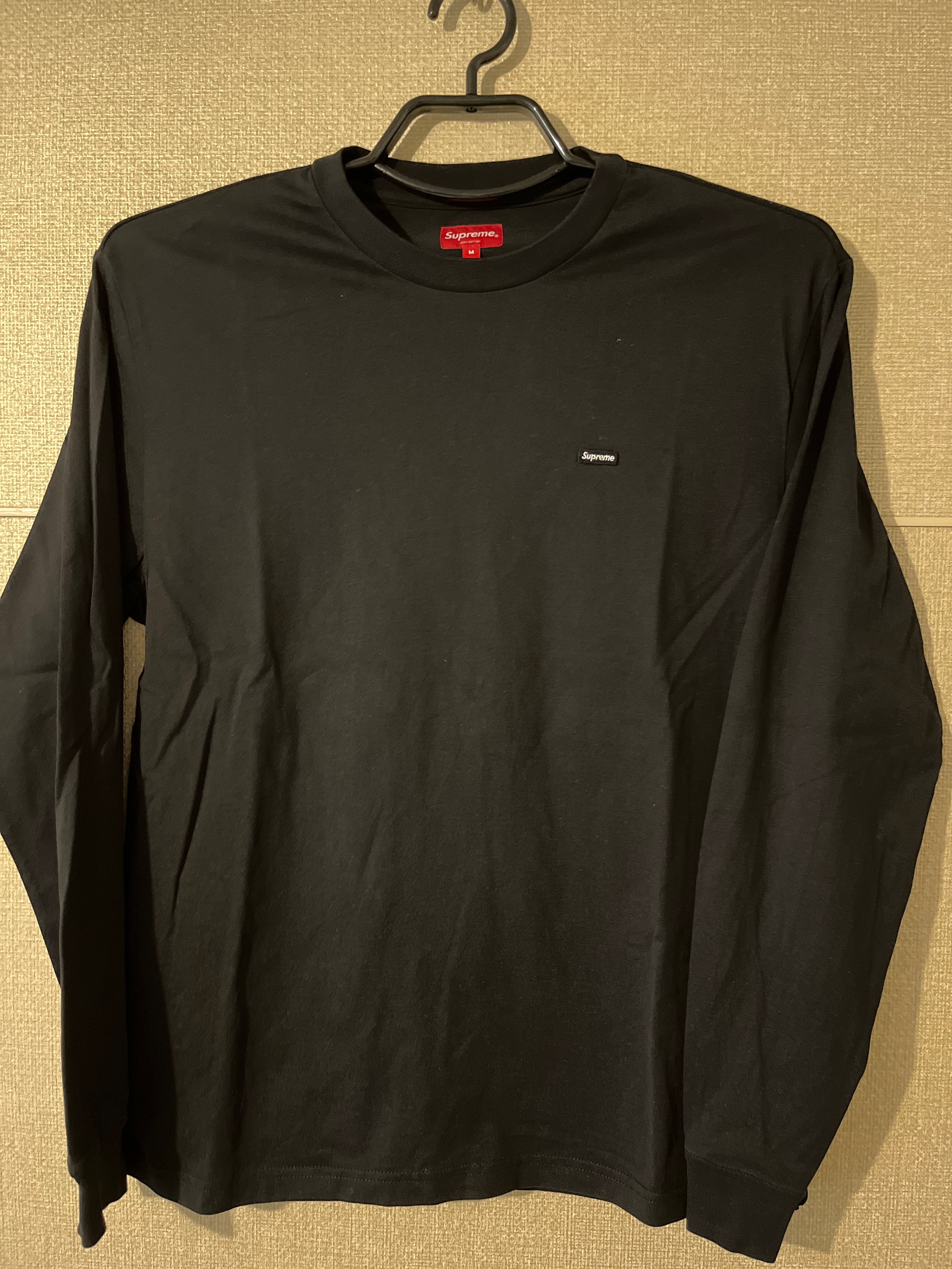 supreme small box L/S tee black