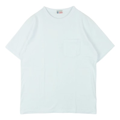 Buzz Rickson's バズリクソンズ クルーネック ポケット 半袖 Tシャツ カットソー アメリカ製 ホワイト系 XL【中古】