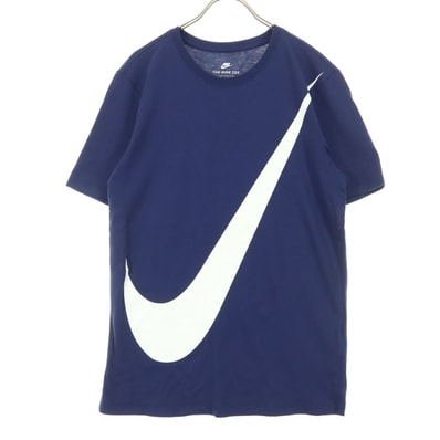 NIKE ナイキ ビッグスウッシュ 半袖 Tシャツ S ネイビー