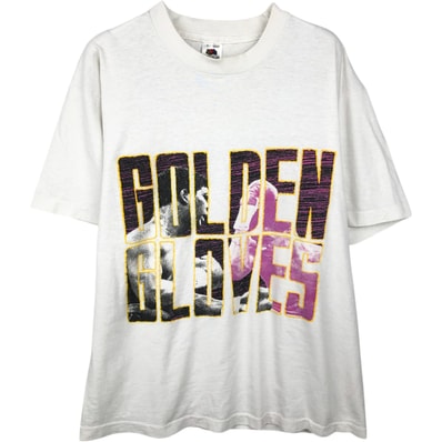 古着 90年代 フルーツオブザルーム FRUIT OF THE LOOM GOLDEN GLOVES ゴールデングローブス プリントTシャツ USA製 メンズL相当 ヴィンテージ/eaa650875
