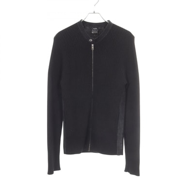 グッチ GUCCI ジップアップ ニット 衣料品 アウター ウール シルク カシミヤ / スウェード メンズ ブラック系 【中古】