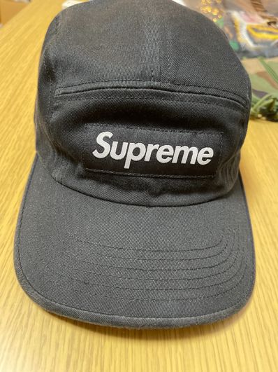 Supreme Washed Chino Twill Camp Cap "Black"(21FW)