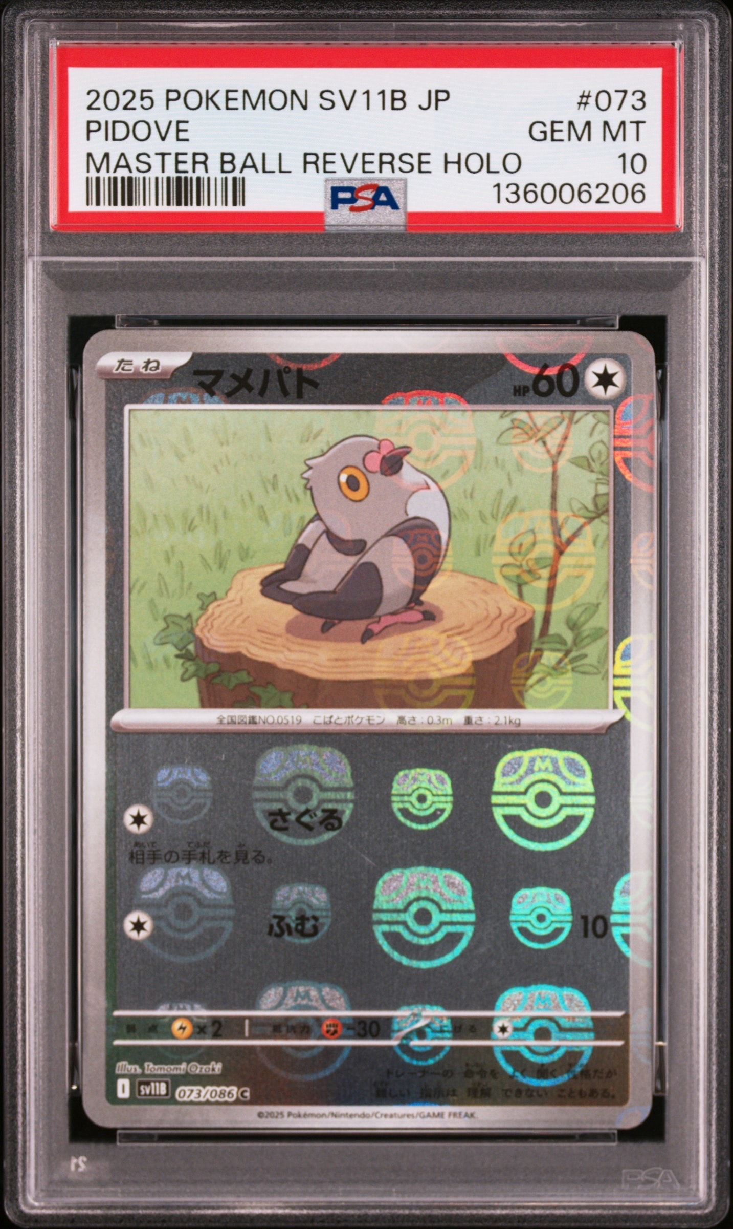 マメパト C :マスターボールミラー [SV11B 073/086](拡張パック「ブラックボルト」)