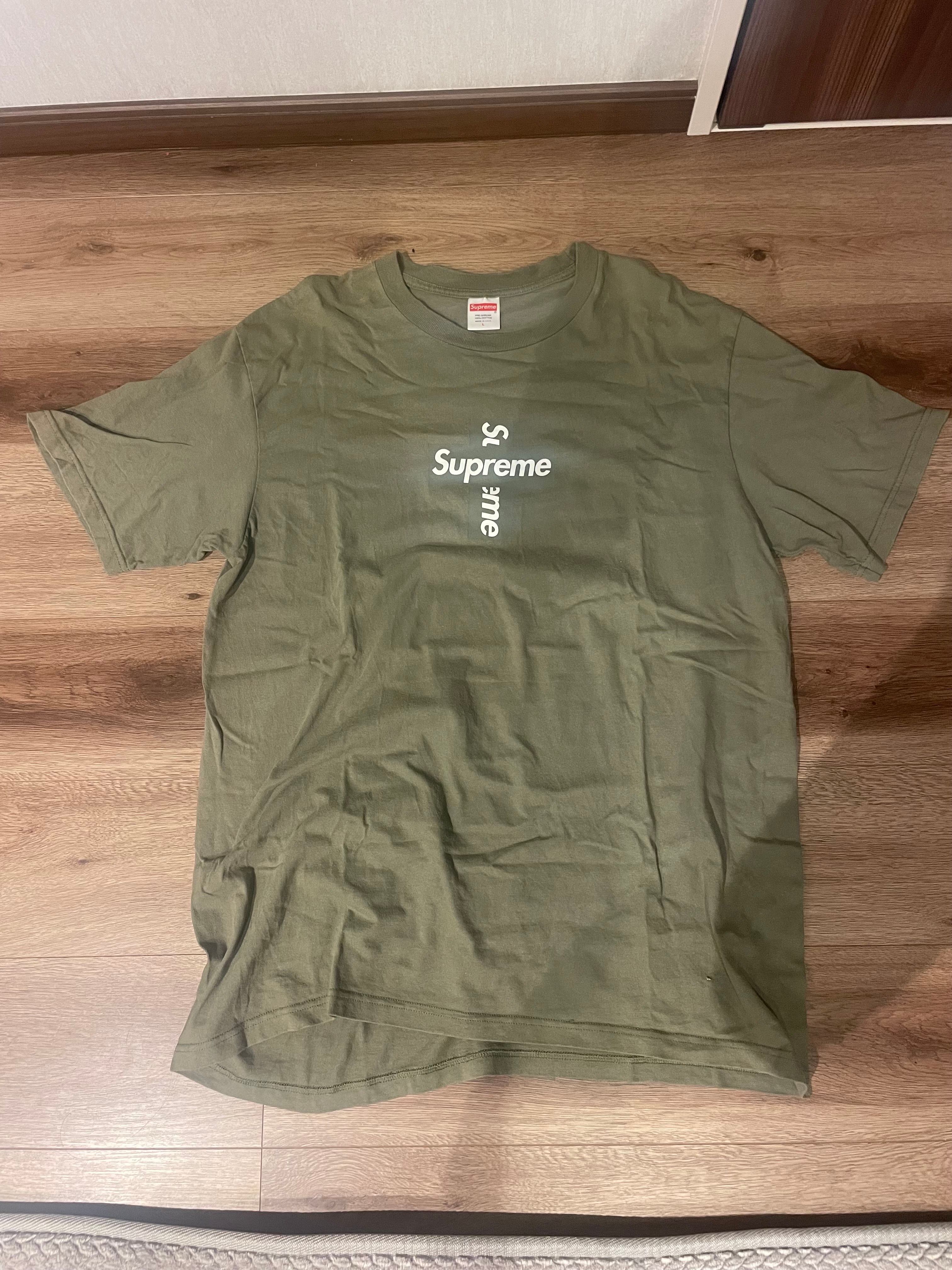 Supreme Cross Box Logo Tee "Olive"