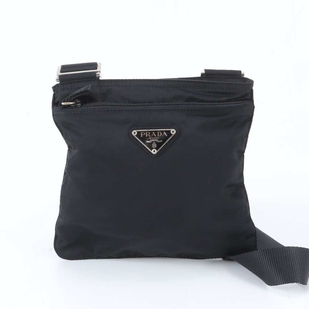 ■美品 プラダ テスート ナイロントライアングルロゴショルダーバッグ