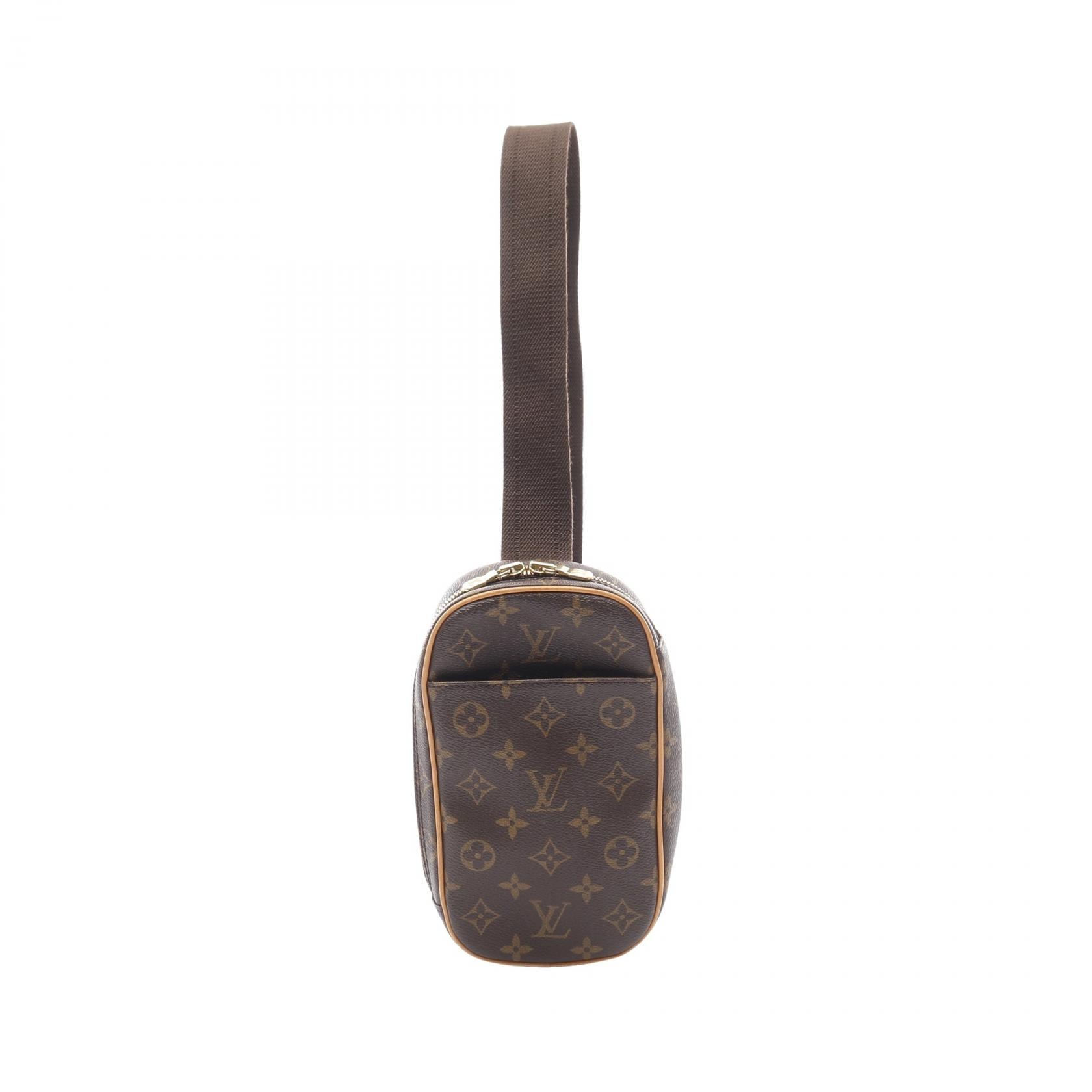 ルイ・ヴィトン LOUIS VUITTON ポシェットガンジュ ウエストバッグ ボディバッグ バッグ PVCコーティングキャンバス レザー モノグラム メンズ レディース ブラウン系 M51870 【中古】