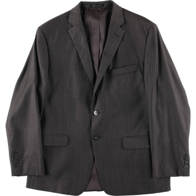 古着 カルバンクライン Calvin klein slim fit ヘリンボーン ウールテーラードジャケット カナダ製 メンズL相当/eaa626187