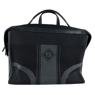 フェンディ FENDI ハンドバッグ ビジネスバッグ ナイロン/レザー ブラック メンズ 7VA400-A46Z【中古】 z9448