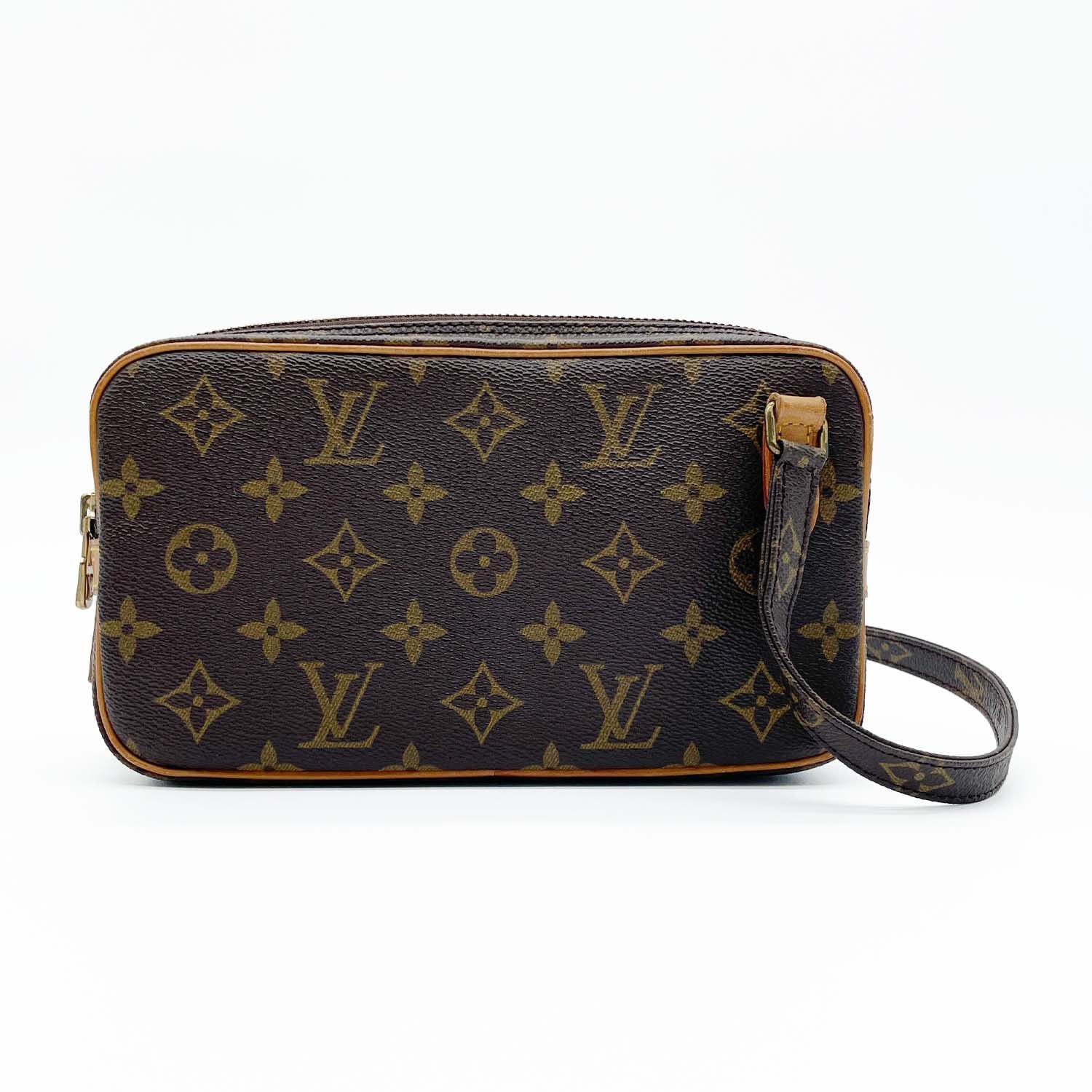 LOUIS VUITTON ルイ・ヴィトン モノグラム ポシェットマルリーバンドリエール ショルダーバッグ
M51828 ヌメ革 ブラウン レディース
【中古】