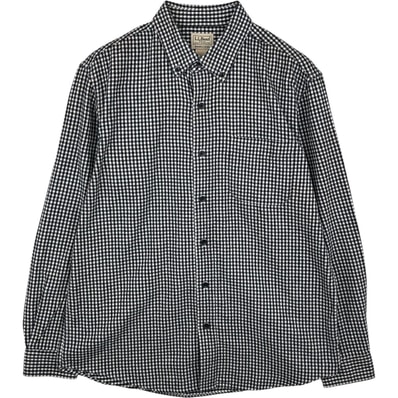 古着 90~00年代 エルエルビーン L.L.Bean SLIGHTLY FITTED ギンガムチェック 長袖 ボタンダウン ライトネルチェックシャツ メンズL相当 ヴィンテージ/eaa614012