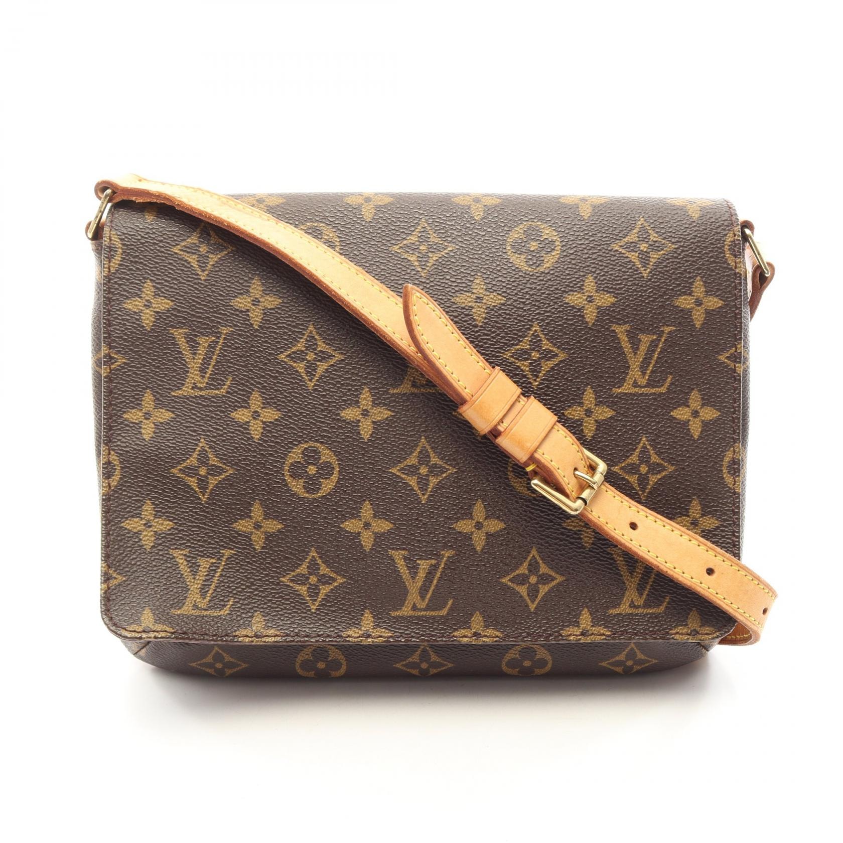 ルイ・ヴィトン LOUIS VUITTON ミュゼットタンゴ ショートストラップ ショルダーバッグ バッグ PVCコーティングキャンバス レザー モノグラム レディース ブラウン系 M51257 【中古】