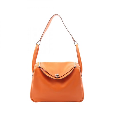 エルメス HERMES リンディ30 ショルダーバッグ バッグ ヴォースイフト ヴォースイフト オレンジ □K刻印(2007年製造) レディース オレンジ系 【中古】
