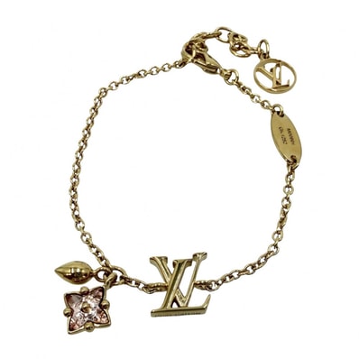 LOUIS VUITTON ルイヴィトン ブレスレット モノグラムフラワー ルルグラム アクセサリー アジャスター付き M00801 ゴールド レディース 約5.0g 美品【中古品】