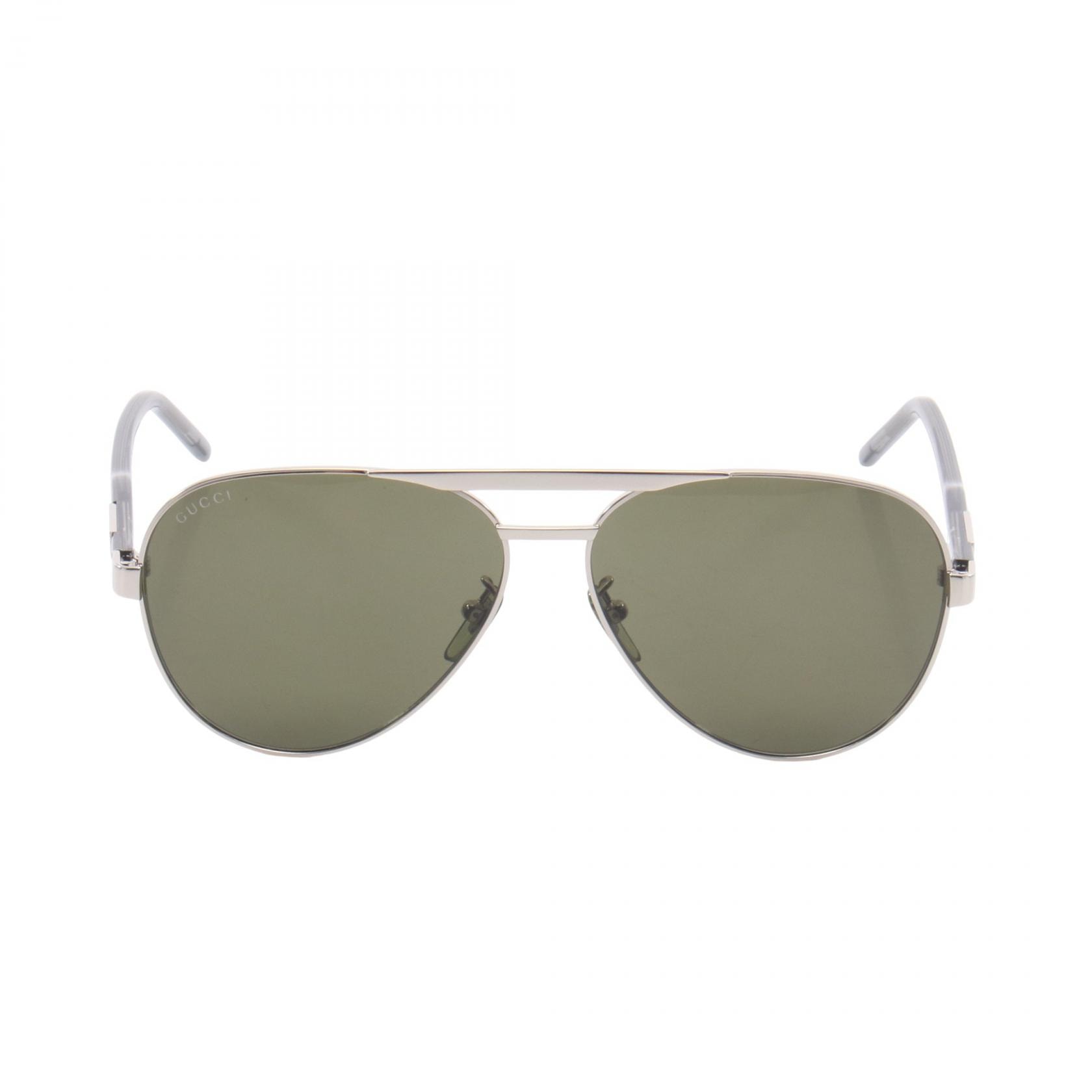 グッチ GUCCI サングラス 衣料品 メタル / プラスチック メンズ シルバー系 / グレー系 GG1163S002 【新品】