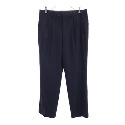 LANVIN ランバン ウール スラックスパンツ R50-46-88 ネイビー