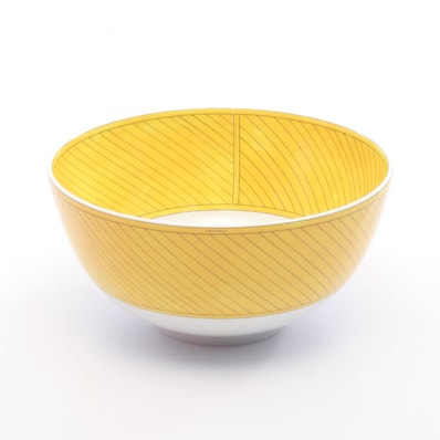 エルメス HERMES ソレイユドゥエルメス ボウルGM 食器 アクセサリー 陶器 ホワイト メンズ レディース イエロー系 / ホワイト系 / グレー系 【中古】
