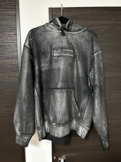 Supreme x MM6 Maison Margiela Foil Box Logo Hooded Sweatshirt "Black"
