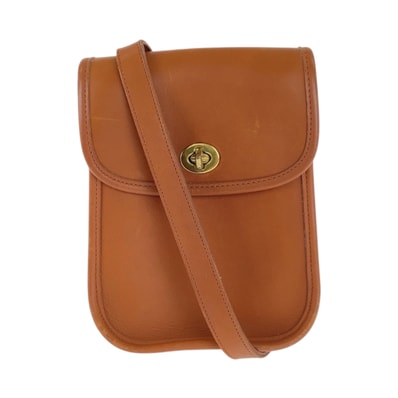 美品 COACH コーチ ヴィンテージ オールドコーチ ブラウン キャメル ゴールド金具 レザー ショルダーバッグ ポシェット 600267 【中古】