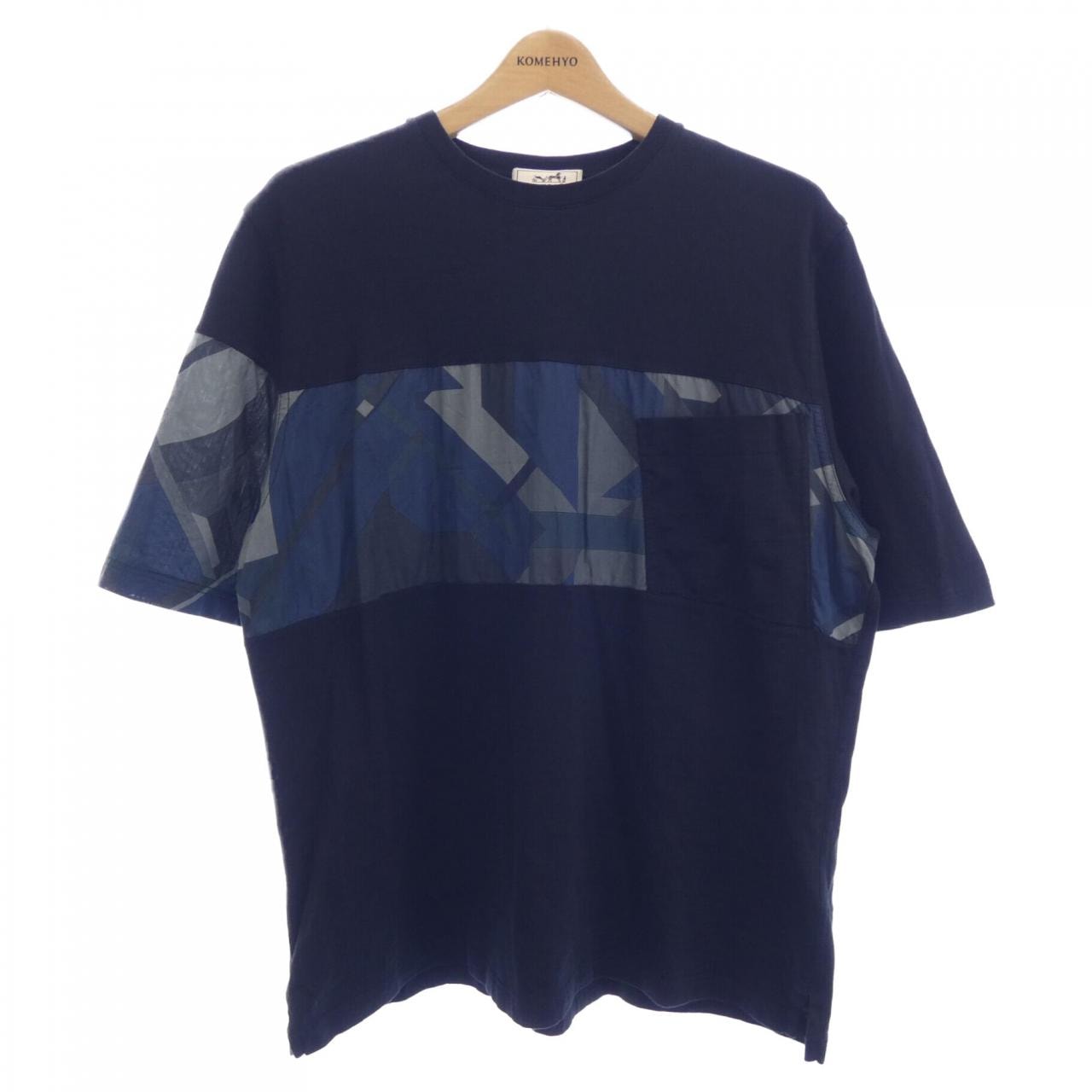 エルメス HERMES プリントストライプポケット *31-5758. Tシャツ
