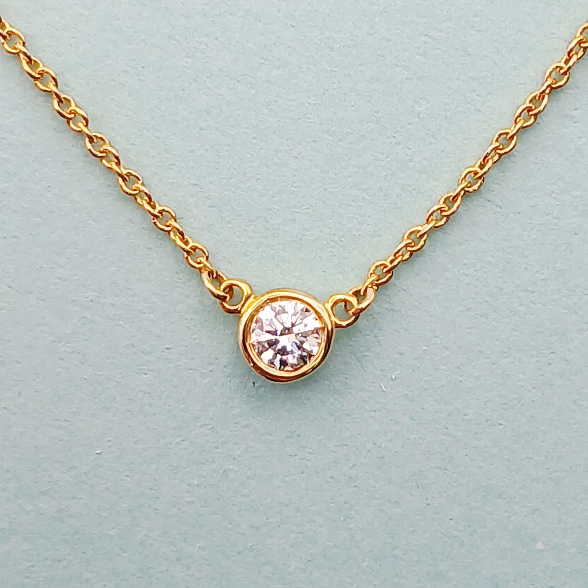 TIFFANY&Co. ティファニー エルサペレッティ バイザヤード ダイヤモンドネックレス 750YG ネックレス K18イエローゴールド イエローゴールド  レディース【中古】