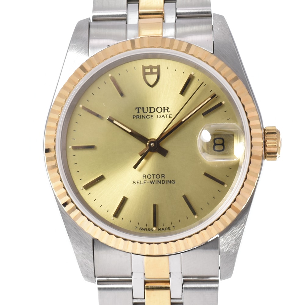 チューダー TUDOR 74033 プリンス オイスターデイト ゴールド 自動巻き メンズ 美品 保証書付き 腕時計 M#151230