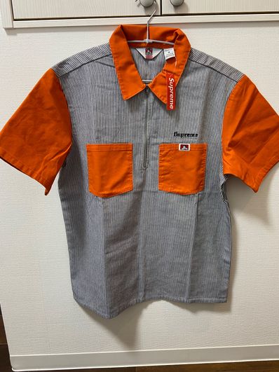 Supreme x Ben Davis Half Zip Work Shirt "Orange"