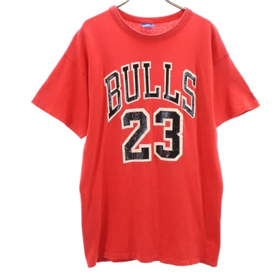 Champion チャンピオン 90s USA製 オールド 青タグ シカゴブルズ JORDAN 23 半袖 Tシャツ L レッド
