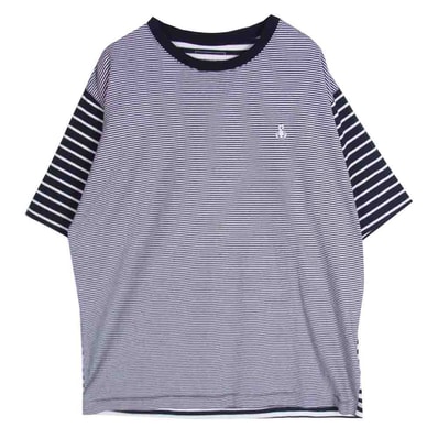 SOPHNET. ソフネット Tシャツ 21SS SOPH-210056 SCORPION WIDE TEE Tシャツ ボーダー カットソー ブラック系 L【中古】