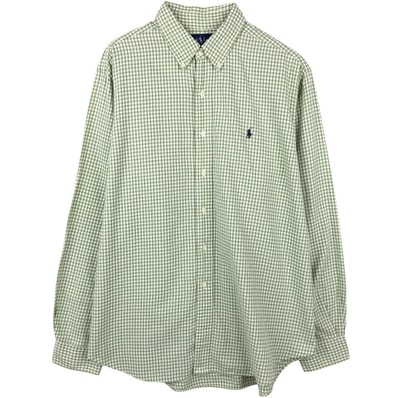 古着 ラルフローレン Ralph Lauren CLASSIC FIT クラシックフィット ギンガムチェック 長袖 ボタンダウンチェックシャツ メンズXL相当/eaa661360