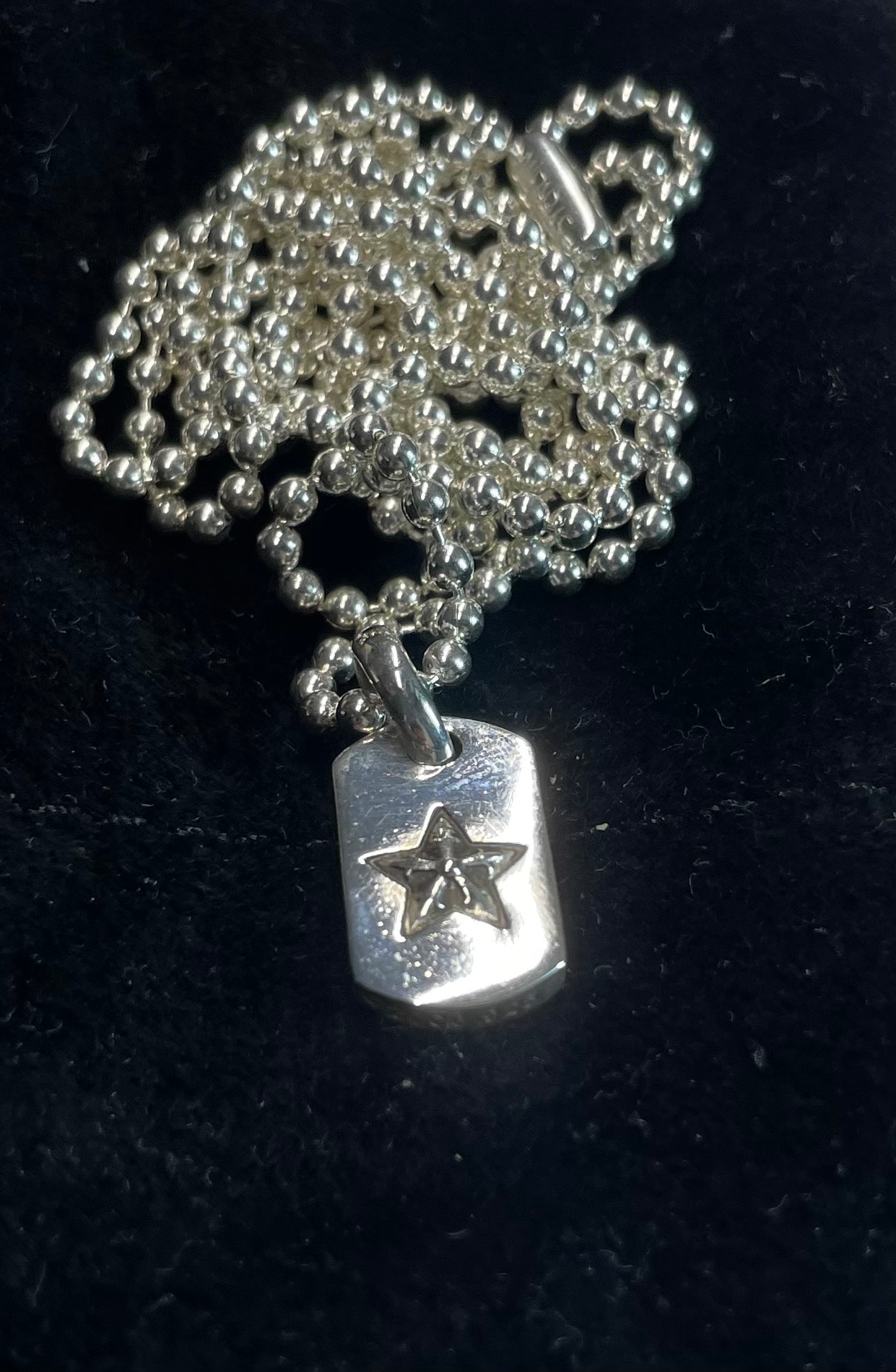 Chrome Hearts Tiny Star Dog Tag Charm "Silver"