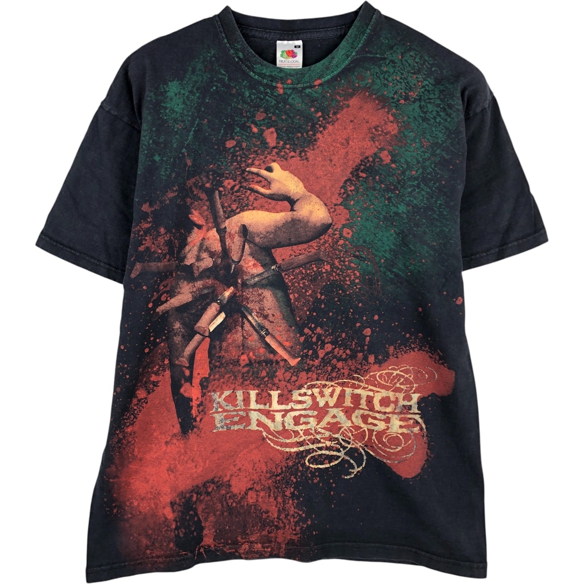 古着 フルーツオブザルーム FRUIT OF THE LOOM Classic Valueweight 大判プリント バンドTシャツ バンT メンズM相当/eaa616531