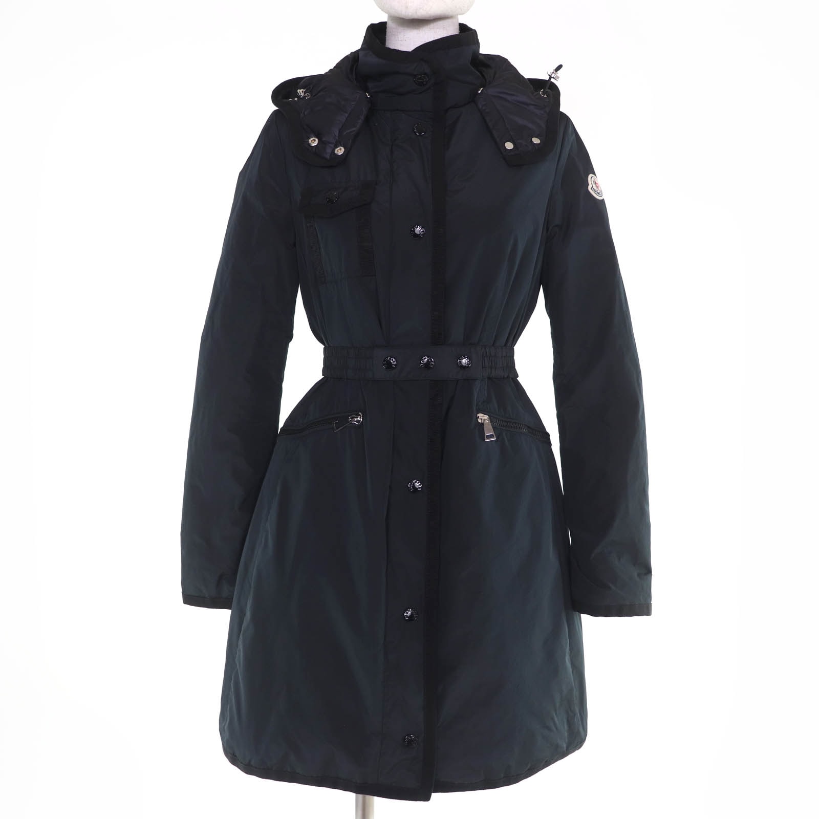 極美品 モンクレール ダウンコート MAUVE ブラック レディース 00