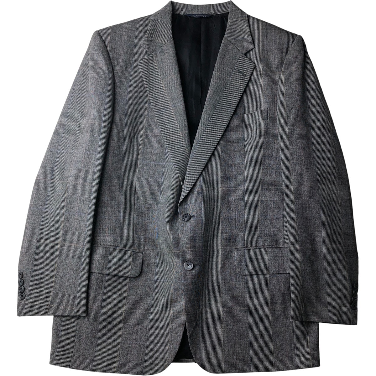 古着 バーバリー Burberry's チェック柄 グレンチェック ウールテーラードジャケット USA製 メンズL相当/evb030474