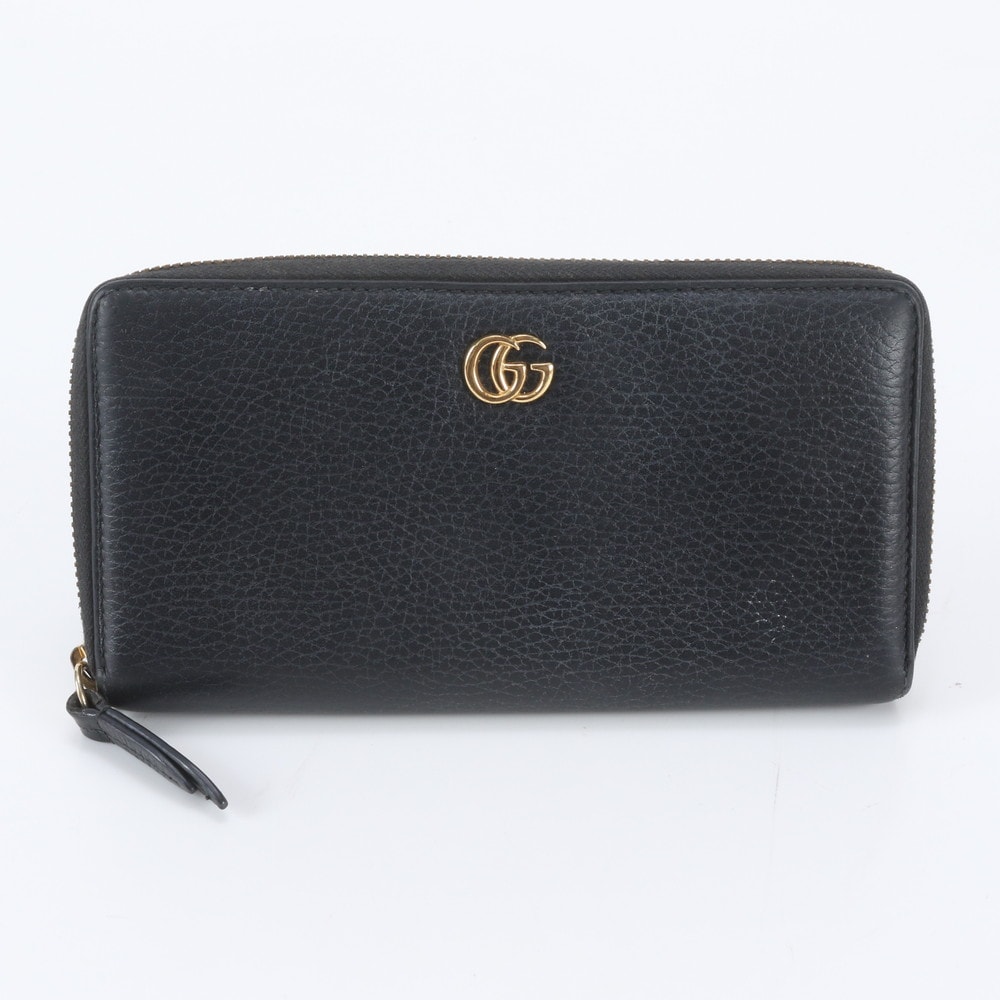 ■美品 グッチ GGマーモント 456117 長財布 レザー