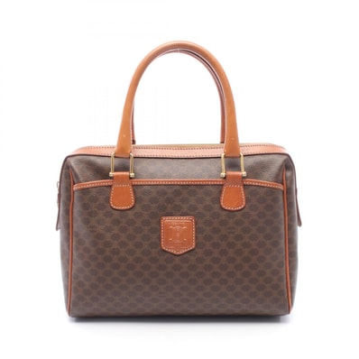 セリーヌ CELINE マカダム ハンドバッグ バッグ PVCコーティングキャンバス レザー レディース ブラウン系 【中古】