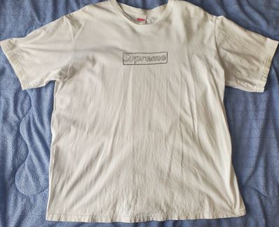 Supreme KAWS Chalk Logo Tee "White"
