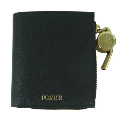 PORTER ポーター 150-02290 TONE TINY PURSE ACME WHISTLES トーン ホイッスル タイニーパース 小銭入れ コインケース ブラック系 ブラウン系【極上美品】【中古】