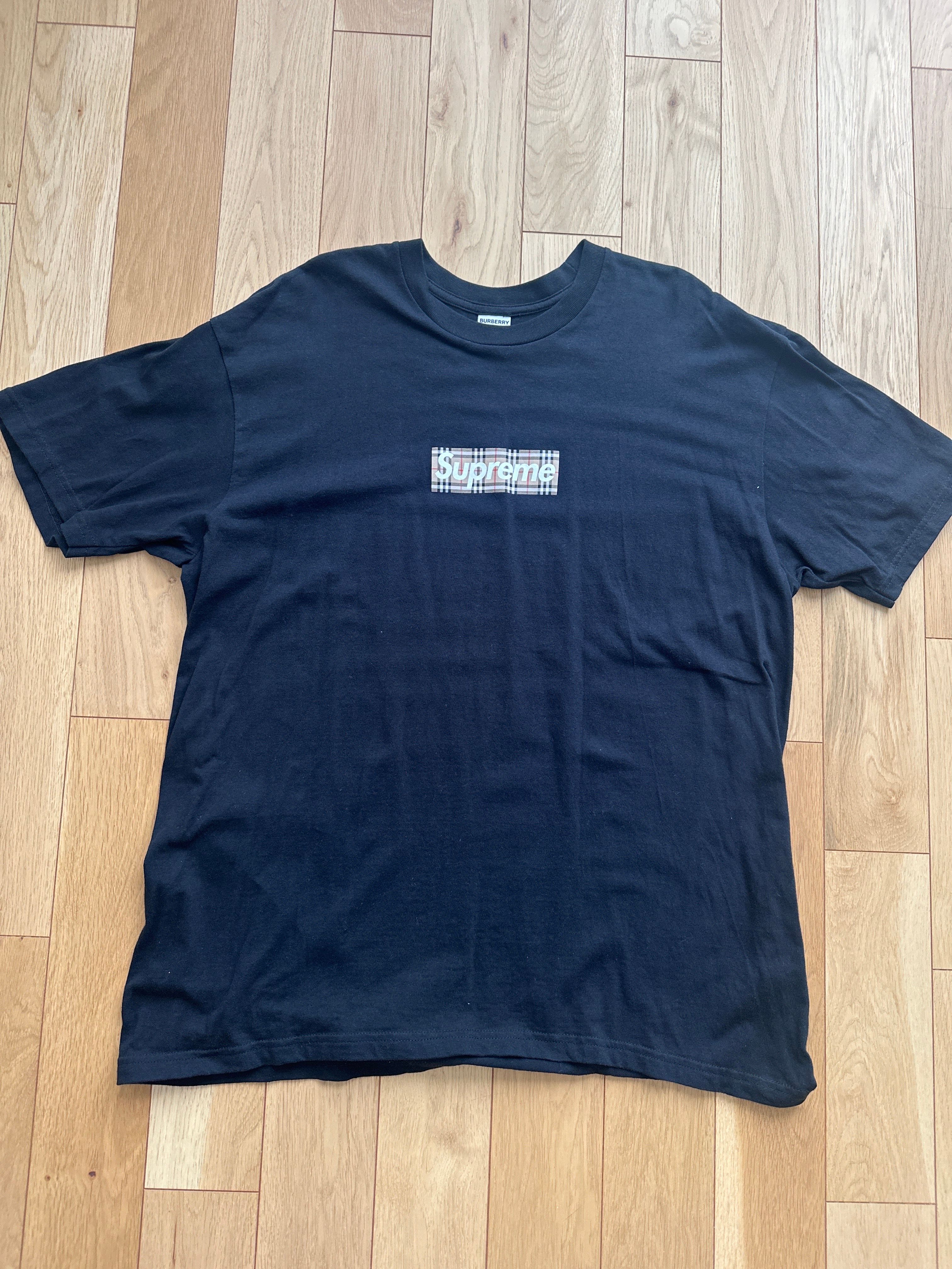 Supreme / Burberry Box Logo Tee "Black"